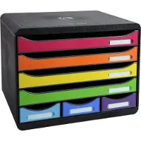 Exacompta Set de tiroirs de bureau Store-Box 7 tiroirs Harlequin