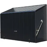 Trimetals Boîte à outils en métal, boîte à vélo "Sesam", boîte de rangement avec fond anthracite 185 x 76 x 139 cm (L x l x H)