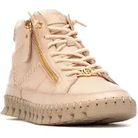 Carmela pour femme. 16270802-BEIGE Bottines en cuir 162708 beige (40), Plat, Fermeture éclair, Casuel