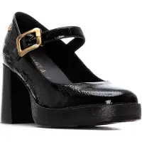 Carmela pour femme. 16253503-NEGRO Chaussures en cuir 162535 noir (39), 5 à 8 cm, Boucle, Casuel