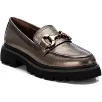 Carmela pour femme. 16199101-PLOMO Mocassins en cuir argenté 161991 (41), Plat, Aucun, Casuel
