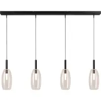 Masterlight Lampe pendante 4L Ø 11,5cm Lido Olive avec du verre transparent