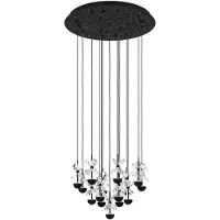 Eglo Suspension noire Pianopoli 2, diamètre 50 cm