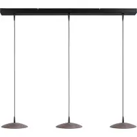 Masterlight Lampe pendante à 3 lampes Scala 100cm noir avec nickel Ø 20cm