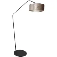 Steinhauer Lampadaire Zig-Zag noir avec abat-jour gris Ø 40cm
