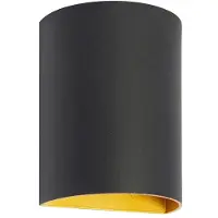 Highlight Spot apparent design Hera Rond noir avec or