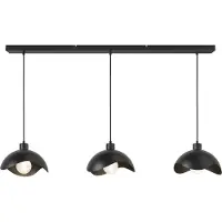 Masterlight Lampe suspendue de bureau Volta 3x Ø30cm - noir