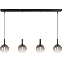Masterlight Lampe pendante 4L Ø17cm Lido Ball avec du verre qui s’estompe à la fumée