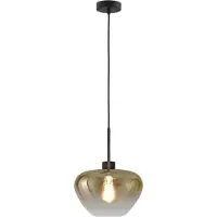 Masterlight Suspension Genua noir avec verre doré Ø 29cm