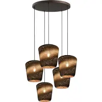 Masterlight Lampe suspendue Carta Moody Abat-jour Think Paper 5x Ø34cm - cacao