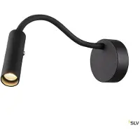 SLV Lampe de chevet flexible Karpo Goose noir