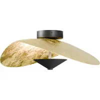 Masterlight Ø lumière LED de plafond de 45 cm Lente Feuille d’or
