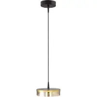 Masterlight Lampe pendante de conception Imperia noir avec or Ø 16cm
