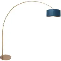 Steinhauer Lampe à arc Sparkled Light bronze avec capuchon bleu Ø 45cm