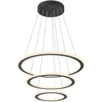 SLV 1007701 ONE FLAT, Lampe LED suspendue, triple, 300cm, 2700/3000K, DALI 2, Touch, noir