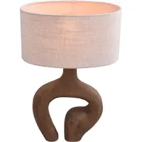 Masterlight Lampe de table Japandi Woodie 35 cm - bois avec naturel
