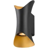 SLV Grand éclairage LED haut et bas Modela noir avec de l'or