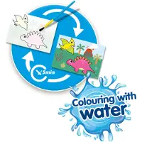 SES Creative My First Colouring with water - Dinos - No mess, Convient aux enfants, Age 1+