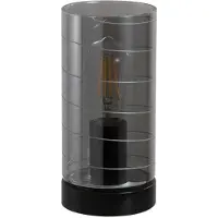 Searchlight Lampe de table Broughton verre fumé