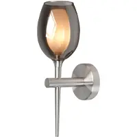 Highlight Applique murale Belle nickel avec verre fumé