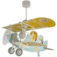 DALBER Lampe suspendue pour enfants Plane avec des lions