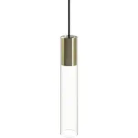 Lyora Lampe à suspension en verre Cylinder or