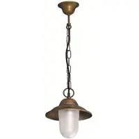 Franssen Lampe suspendue de porche Maritime rural 22cm marron cuivré