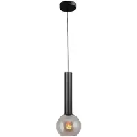 Masterlight Lampe suspendue Ø 15cm Bella 2 Noir avec verre doré