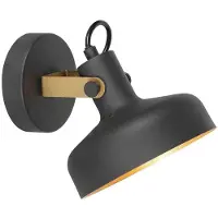 Steinhauer Applique murale Prato noir avec or