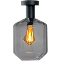 Masterlight Plafonnier - Ø 19cm - Porto avec verre fumé Jagger