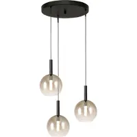 Masterlight Lampe pendante 3L Vide Lido Ball avec un verre Ø de 17 cm doré qui s’estompe.