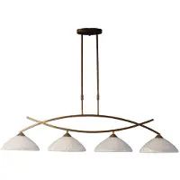 Masterlight Lampe suspendue salle à manger Verona 1 Brun bronze à 4 lumières