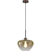 Masterlight Suspension Genua marron avec verre doré Ø 29cm
