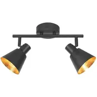 Steinhauer Plafonnier Oeroe noir avec or 2 lumières