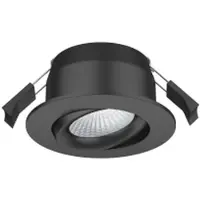 Lyora Spot encastrable à LED Tevo noir - 3000K