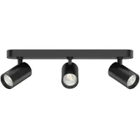 Lyora Spot LED en saillie Tevo trio - noir - 2700K