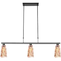 Steinhauer Suspension 3 lumières Vidrio noir avec verre ambré