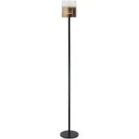Highlight Lampadaire Salerno noir avec verre doré