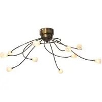 Masterlight LED plafonnier Molto 2 LED 10 lumières 30x65cm bronze brun