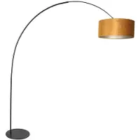 Anne Light & Home Anne Lighting - lampadaire - Curve - or noir - métal - lampe arquée - E27 - 4264ZW