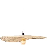Brilliant , suspension à une lumière, noire/naturel, modèle 99425/76
