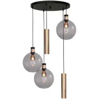 Masterlight Lampe suspendue Vide Lazise 2 3x Ø 25cm et 2x GU10 or