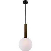 Masterlight Lampe suspendue Ø 25cm Bella 2 Laiton antique avec verre blanc mat
