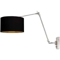 Steinhauer Applique murale Prestige Chic métal avec abat-jour noir