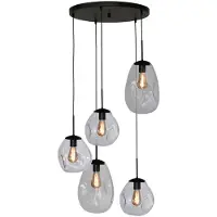 Masterlight Lampe suspendue Vide Lava 5x verre transparent