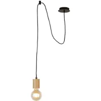 Searchlight Suspension, acier, hauteur réglable, noir, D 12 cm