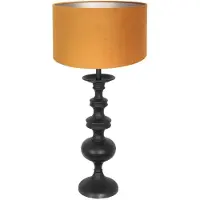 Steinhauer Lampe de table classique Lyons C avec abat-jour en velours doré
