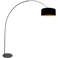 Steinhauer Anne Lighting - lampadaire - Curve - noir - métal - lampe arquée - E27 - 4270ZW