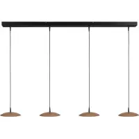 Masterlight Lampe suspendue à 4 lumières Scala noir avec or Ø 20cm