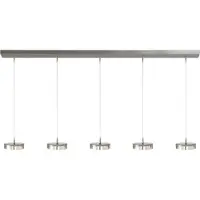 Masterlight Lampe suspendue à 5 lumières Imperia 160 cm nickel